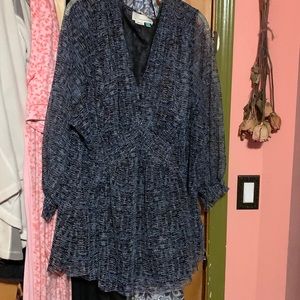 Sheer 3X Anthropologie v neck blouse